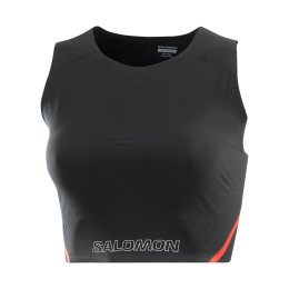 SALOMON DEBARDEUR COURT S/LAB SPEED FEMME XS DEEP BLACK/FIERY RED