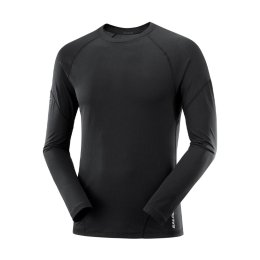 SALOMON T-SHIRT MANCHES LONGUES CROSS RUN HOMME NOIR 2XL DEEP BLACK