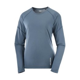 SALOMON T-SHIRT MANCHES LONGUES CROSS RUN FEMME BLEU S MIDNIGHT/NAVY