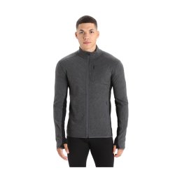 ICEBREAKER VESTE MERINO REALFLEECE DESCENDER HOMME M JET HTHR/BLACK
