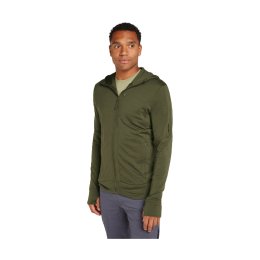 ICEBREAKER GIACCA MERINO 260 QUANTUM IV CON CAPPUCCIO UOMO L LODEN