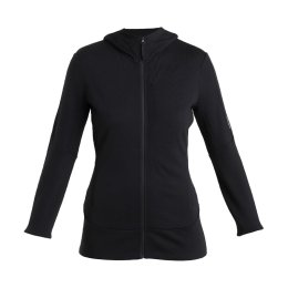 ICEBREAKER VESTE MERINO 260 QUANTUM IV CAPUCHE FEMME XS BLACK