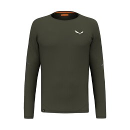 SALEWA T-SHIRT MANCHES LONGUES PEDROC DRY HOMME L 5280 - DARK OLIVE