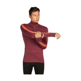 ICEBREAKER MAGLIA INTIMA MERINO 200 ZONEKNIT DEMI-ZIP UOMO L PORT/BLAZE/CB