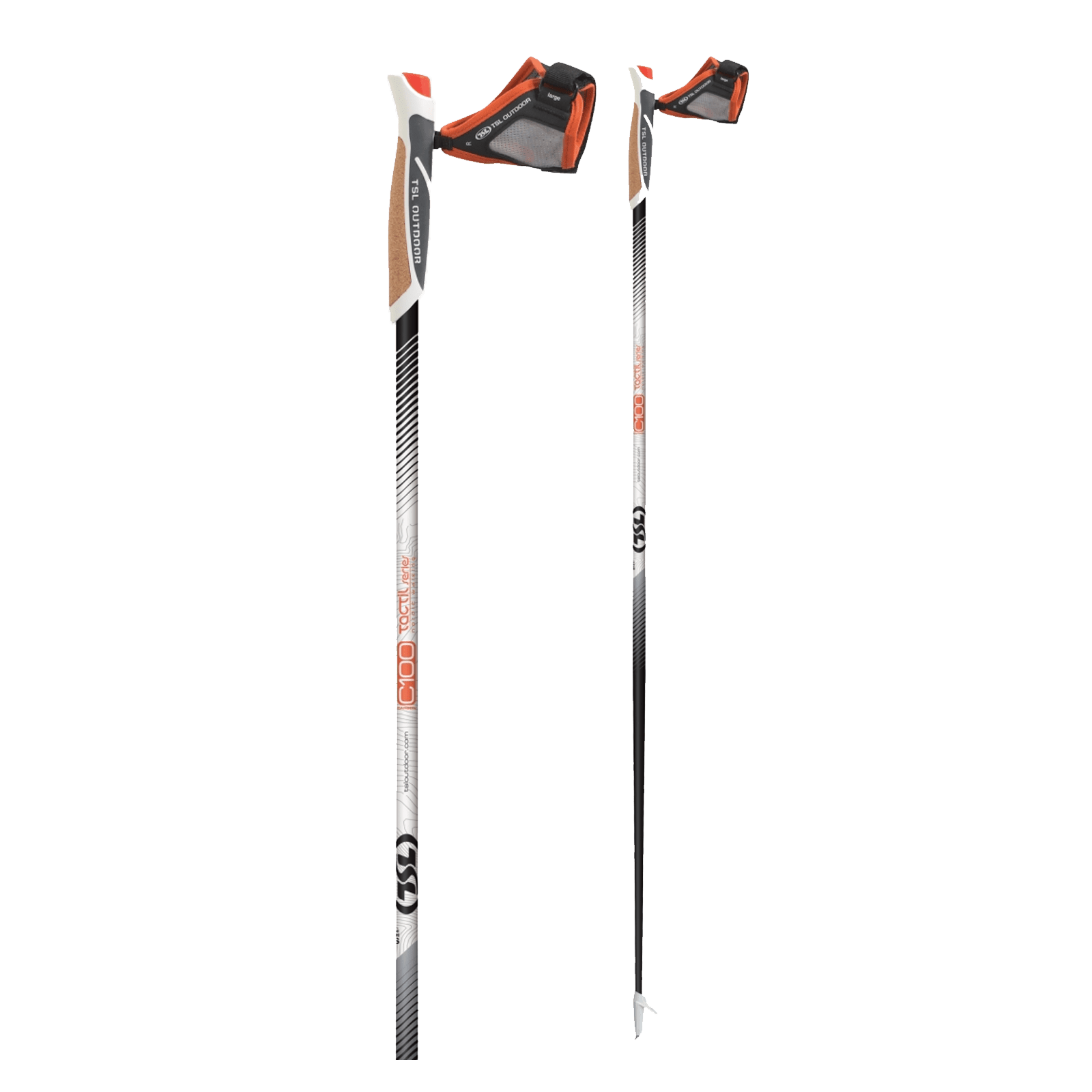 Bâtons De Marche Nordique Tactil C100 Cork Spike - 130 - TSL Outdoor