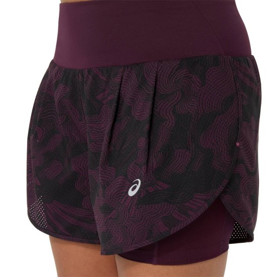 ASICS - Pantaloncino da running ROAD ALL OVER PRINT 2-N-1 3.5"