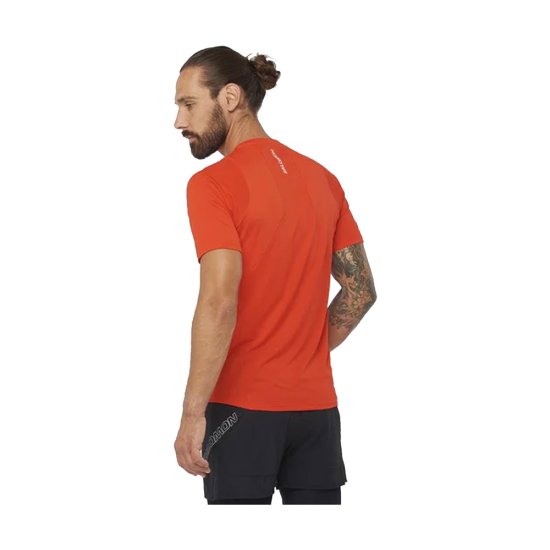 SALOMON - T-SHIRT MANCHES COURTES SENSE AERO HOMME FIERY RED
