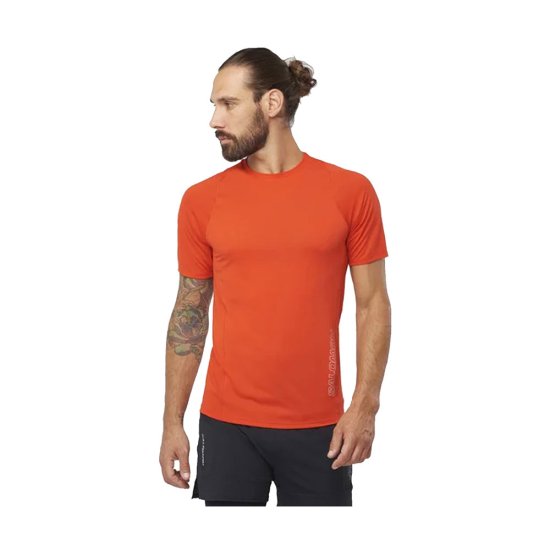 SALOMON - T-SHIRT MANCHES COURTES SENSE AERO HOMME FIERY RED