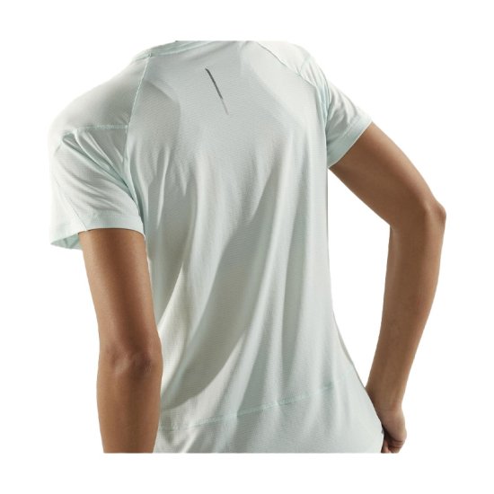 SALOMON - T-SHIRT MANCHES COURTES CROSS RUN FEMME VERT CLAIR