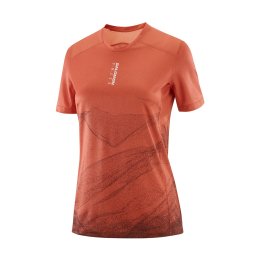 SALOMON T-shirt S/Lab ultra Aop femme S BURNT SIENNA/DECADEN