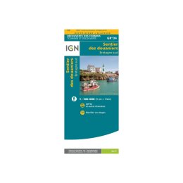 IGN CARTE LE SENTIER DES DOUANIERS BRETAGNE SUD GR34