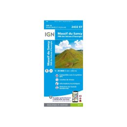 IGN CARTE MASSIF DU SANCY, PARC NATUREL RÉGIONAL DES VOLCANS D'AUVERGNE