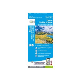 IGN CARTE OSSAU, VALLÉE D'ASPE, PARC NATIONAL DES PYRÉNÉES