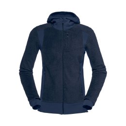 NORRONA PILE FALKETIND ALPHA 120 ZIP con cappuccio DONNA L 2295_INDIGO NIGHT
