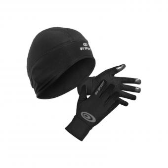 Pack hiver : Bonnet multifonction + gants tactiles noir