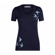 T-SHIRT MANCHES COURTES TECH LITE II SWARMING SHAPES FEMME MIDNIGHT NAVY